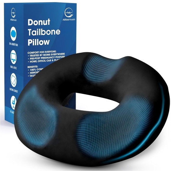 Brand New Donut Pillow Tailbone Relief Coccyx Seat Sitting Cushion Postpartum - Picture 1 of 16